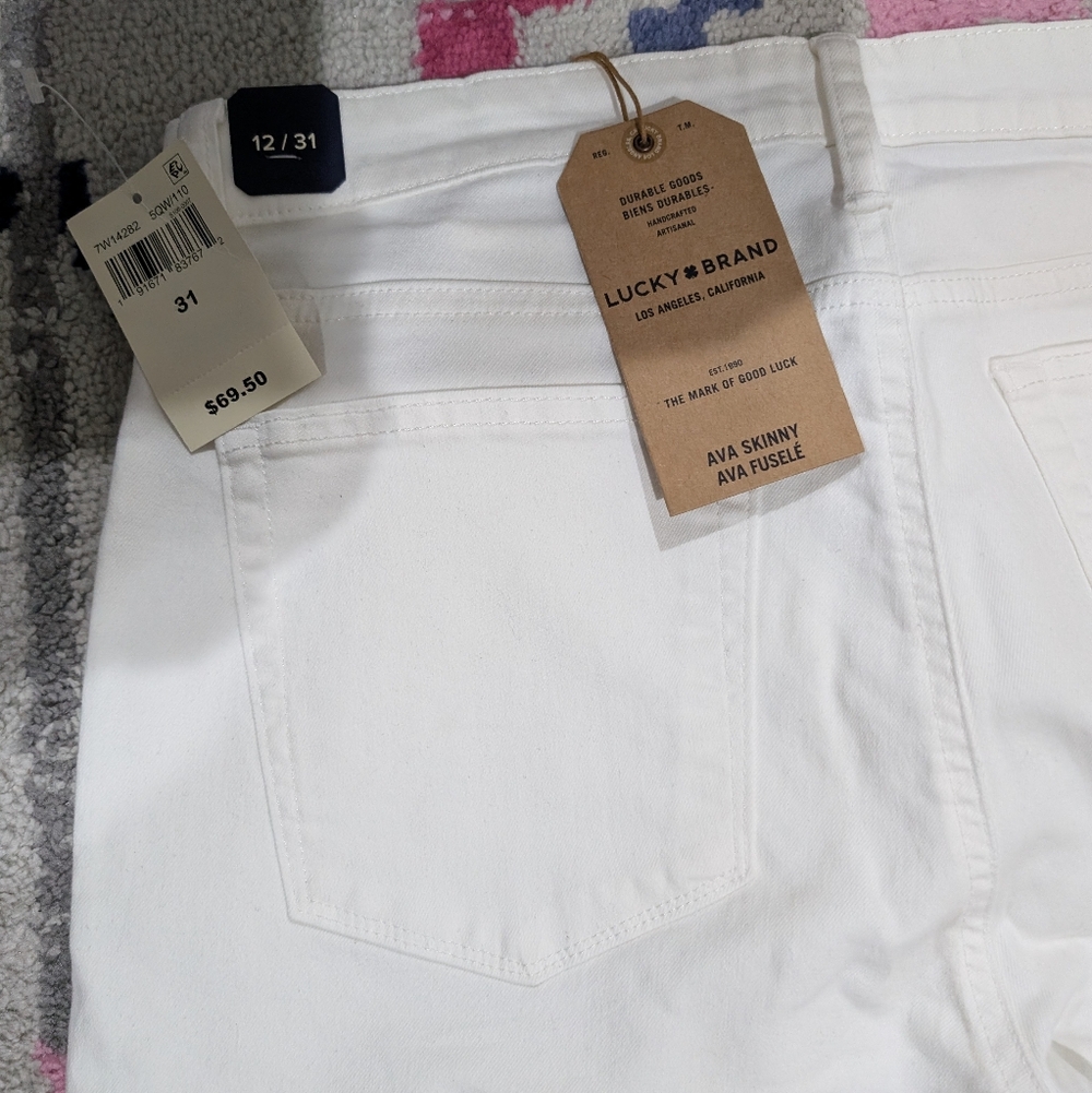 Lucky Brand Ava Skinny Jean - White - Women's Size 31 NWT